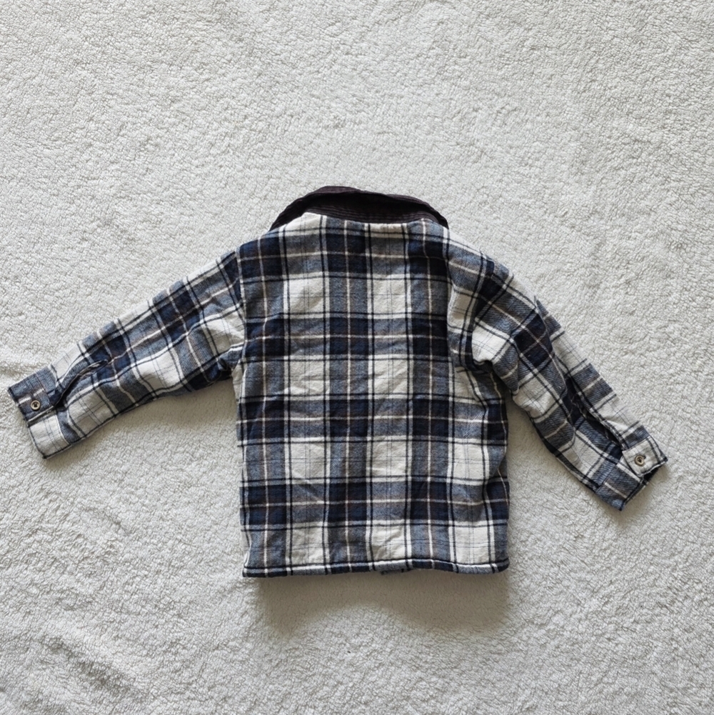 Toddler Boy ZARA winter FLEECE OVERSHIRT jacket with shearling lining size 2t/3t - Picture 6 of 6